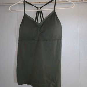 Green Spaghetti Strap Top
